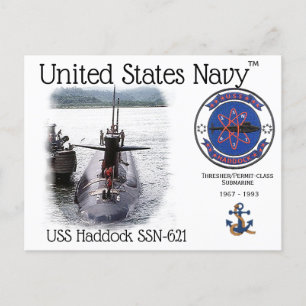USS HADDOCK SSN-621 SUBMARINE POSTCARD POSTKARTE
