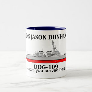 USS Jason Dunham, DDG-109, anpassbare Daten Zweifarbige Tasse