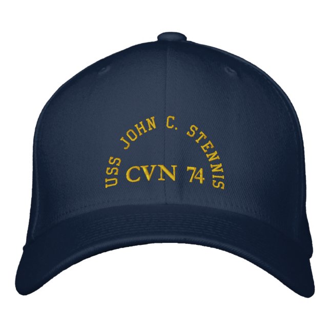 USS JOHN C. STENNIS, CVN 74, BESTICKTE KAPPE (Vorderseite)