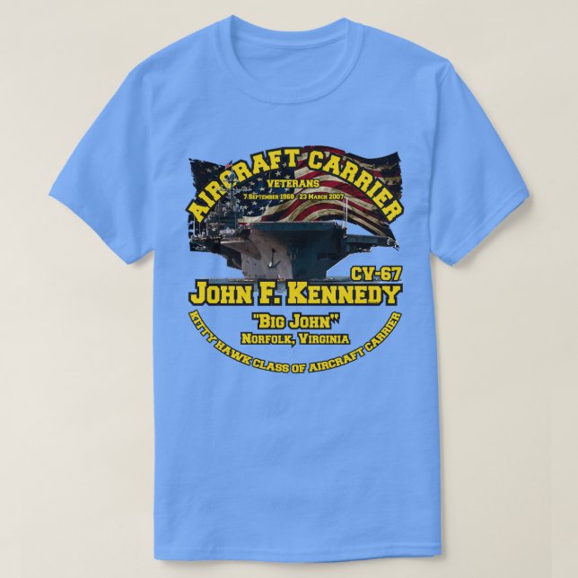USS John F Kennedy CV67 T-Shirt (Design vorne)