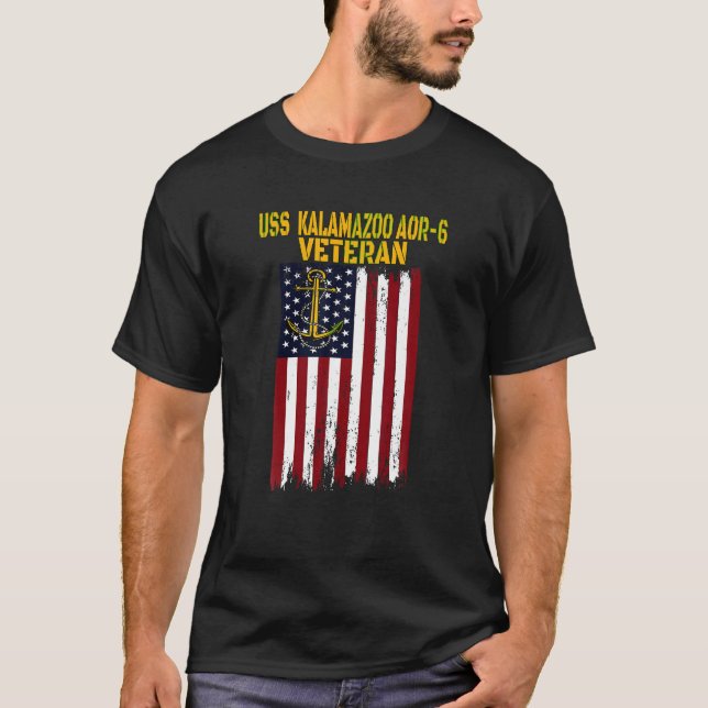 USS Kalamazoo AOR 6 Auffüllen von Oilschiff Veter T-Shirt (Vorderseite)