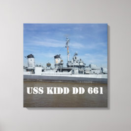 USS KIDD DD 661 Canvas Print Leinwanddruck