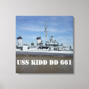 USS KIDD DD 661 Canvas Print Leinwanddruck