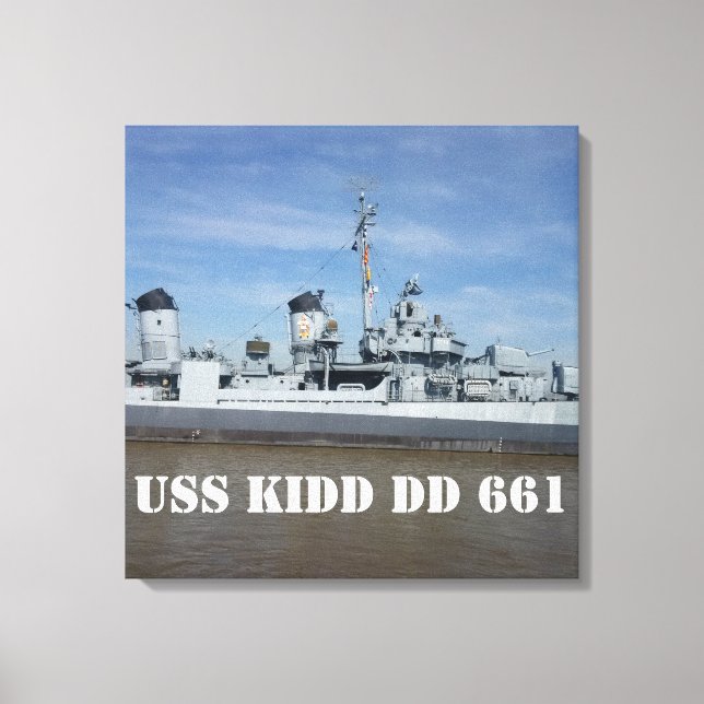 USS KIDD DD 661 Canvas Print Leinwanddruck (Vorderseite)