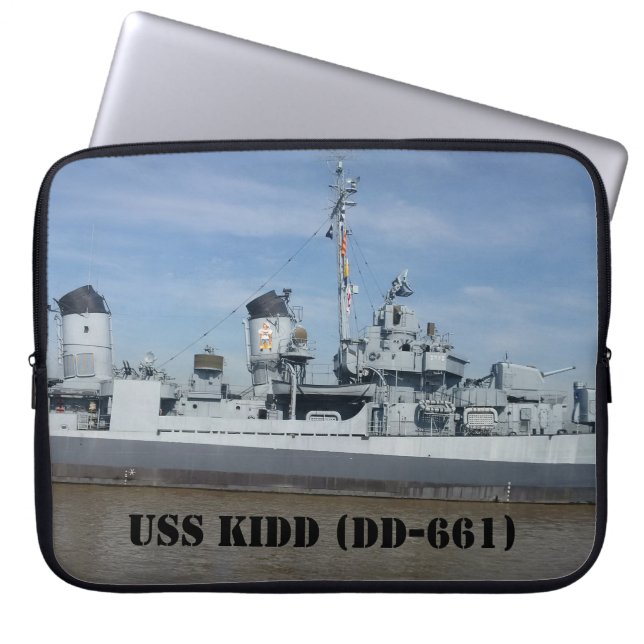 USS KIDD DD 661 Laptop-Sieb Laptopschutzhülle (Vorderseite)