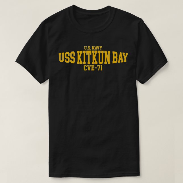 USS Kitkun Bay CVE71 T-Shirt (Design vorne)