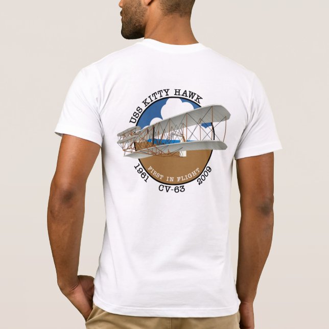 USS KITTY HAWK CV-63 1961-2009 T - SHIRT (Rückseite)