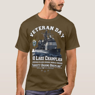 USS Lake Champlain CG57 Navy Cruiser Veterans T-Shirt