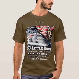 USS Little Rock LCS9 Kampfschiff-Veteranen T-Shirt