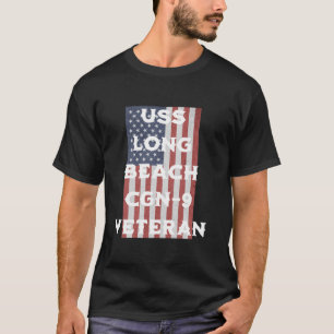 USS Long Beach CGN 9 Cruiser Fathers Veterans Day T-Shirt