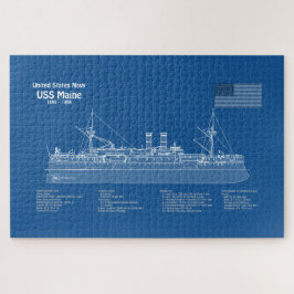 USS Maine - Pläne für Schiffskonzepte ABD Puzzle