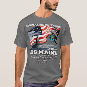 USS Maine SSBN741 U-Boot der US-Marine T-Shirt