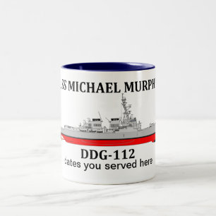 USS MIchael Murphy, DDG-112, anpassbare Daten Zweifarbige Tasse