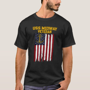 USS Midway Aircraft Carrier Veteran's Day Veteran T-Shirt