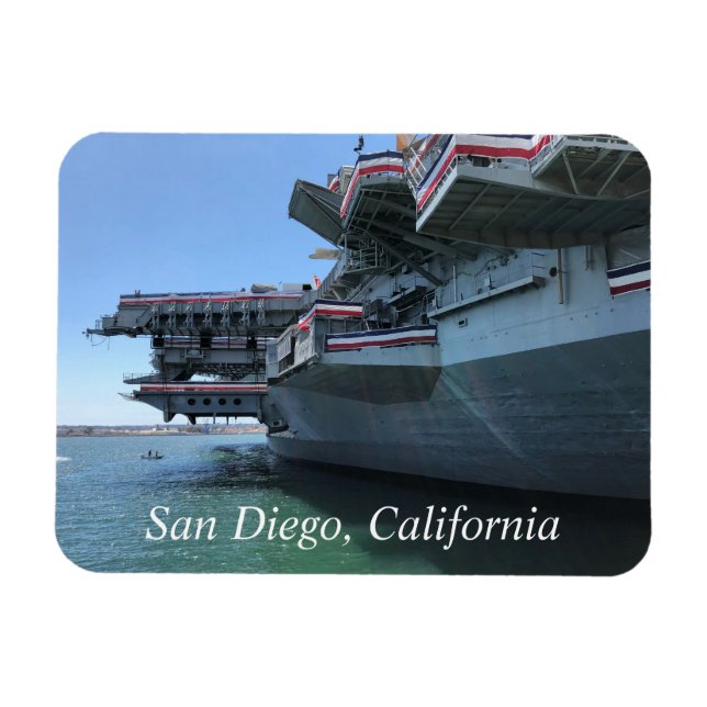 USS Midway in San Diego, Kalifornien Magnet (Horizontal)