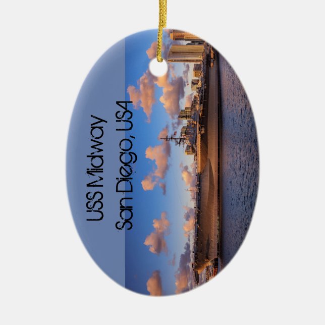 USS Midway Keramik Ornament (Vorne)