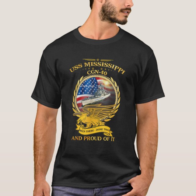 USS Mississippi CGN 40 1978 1997 T-Shirt (Vorderseite)