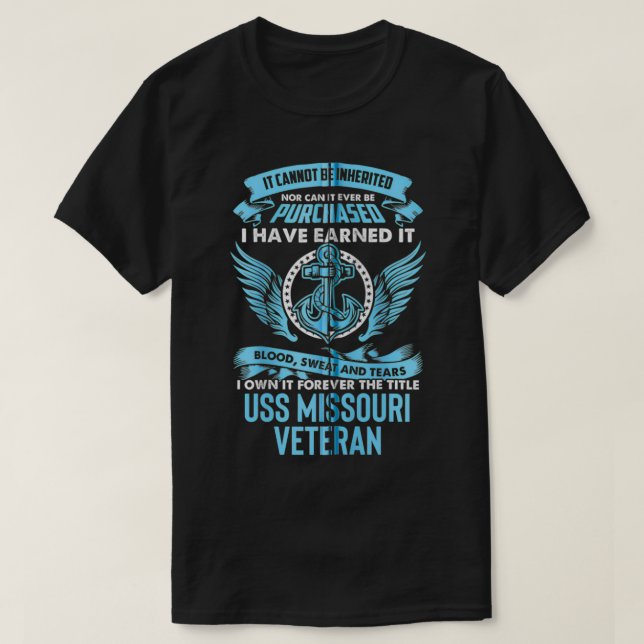 USS Missouri BB63 Battleship Zip  T-Shirt (Design vorne)