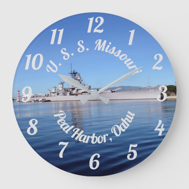 USS Missouri Große Wanduhr (Vorderseite)