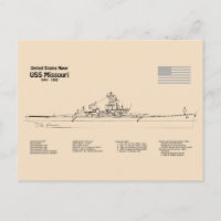 USS Missouri - Schiffs-Blueprint-Pläne SD