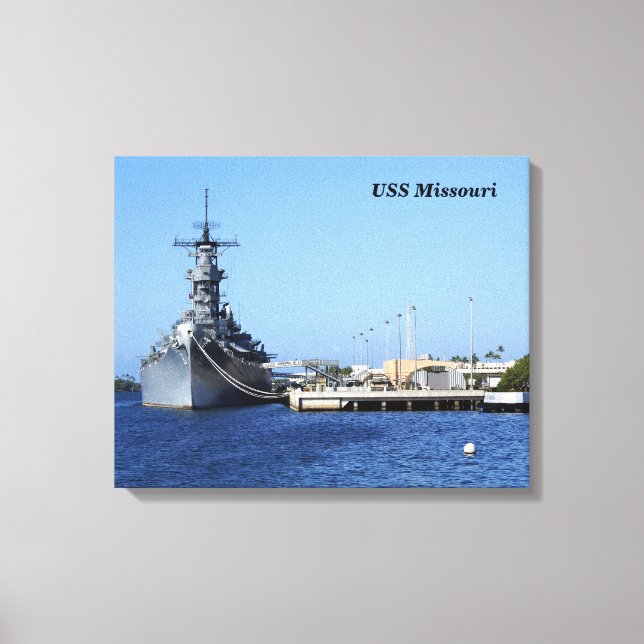 USS Missouri Wrapped Canvas Leinwanddruck (Vorderseite)
