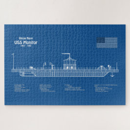 USS Monitor - Pläne für Schiffskonzepte ABD Puzzle