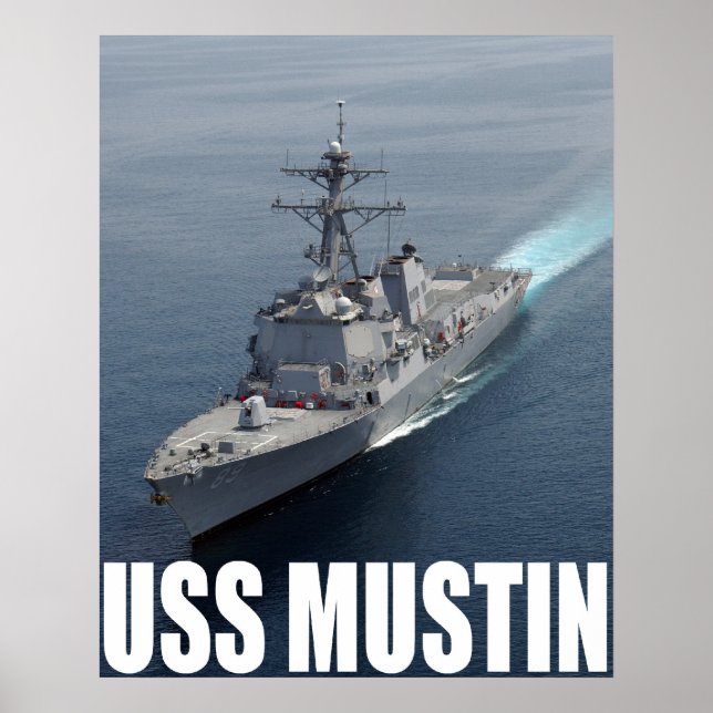 USS Mustin Poster (Vorne)