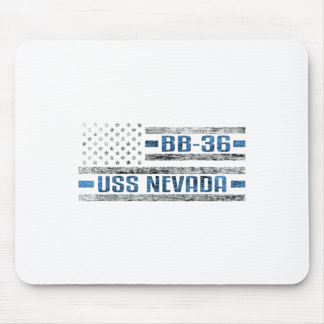 Uss Nevada Wwii Battleship Bb-36 US-Armee Mousepad (Vorne)
