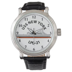 USS NEW YORK, LPD-21, SAN ANTONIO WATCH ARMBANDUHR