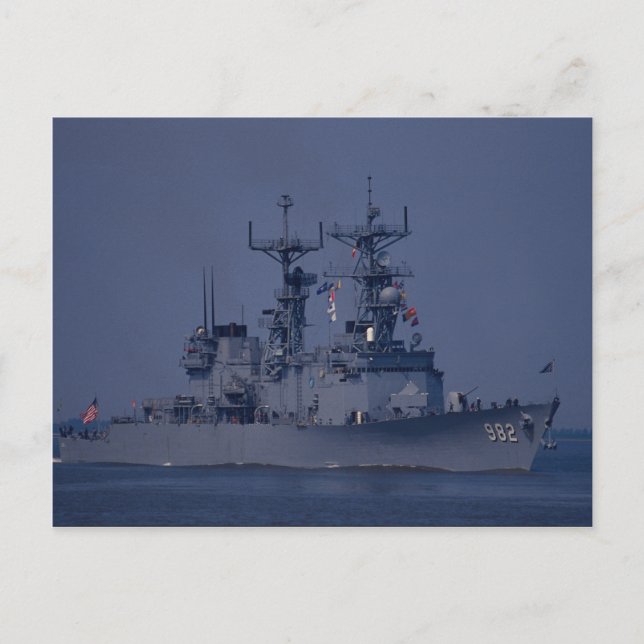 USS Nicholson", Zerstörer aus der Fichtenklasse Postkarte (Vorderseite)