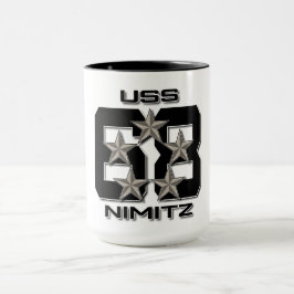 USS NIMITZ 5 STAR BLACK Tasse