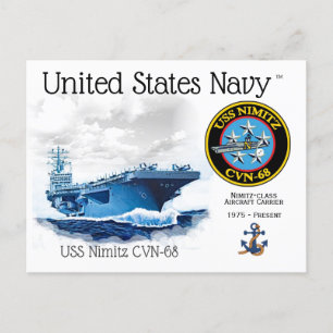 USS NIMITZ CVN-68 AIRCRAFT CARRIER - Postkarte