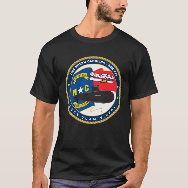 USS North Carolina (SSN-777) T-Shirt (Vorderseite)