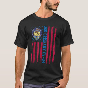 USS Oriskany CV 34 American Flag Aircraft Carrier T-Shirt