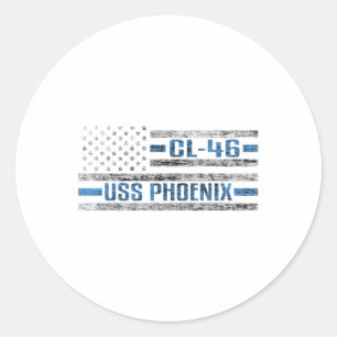 Uss Pcute Ss Niedlich Ssnix Cruiser Cl-46 Us Weltk Runder Aufkleber