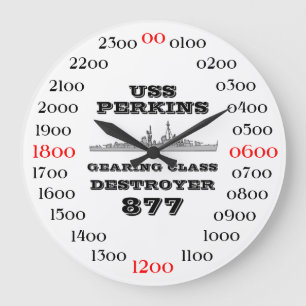 USS PERKINS (DD/DDR-877) GROßE WANDUHR