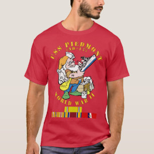 USS Piedmont AD17 w PAC SVC WWII T-Shirt