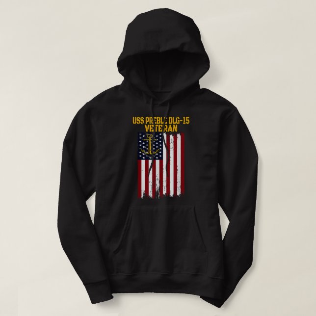 USS Preble DLG-15 Zerstörer Veteran's Day Veteran' Hoodie (Design vorne)