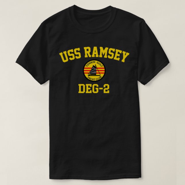 USS Ramsey DEG2 Tonkin Gulet Yacht Club  T-Shirt (Design vorne)