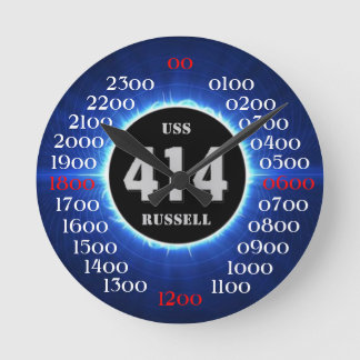 USS Russell (414) Runde Wanduhr