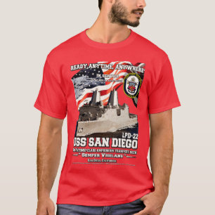 USS San Diego LPD22 amphibisches Transportdokument T-Shirt