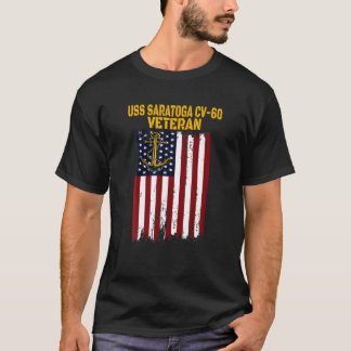 USS Saratoga CV-60 CVA-60 Flugzeugträger Veteran T-Shirt