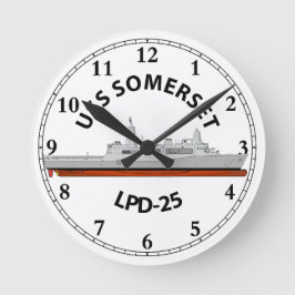USS SOMERSET , LPD-25, SAN ANTONIO CLASS RUNDE WANDUHR