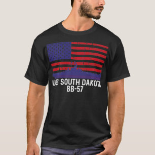 USS South Dakota BB57 Schlachtschiff Vintage Ameri T-Shirt
