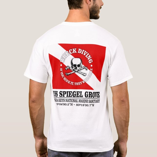 USS Spiegel Grove (beste Wracks) T-Shirt (Rückseite)