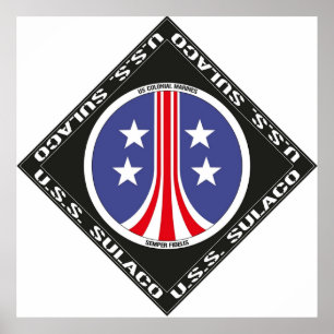 USS Sulaco Colonial Marines Crew Logo Poster