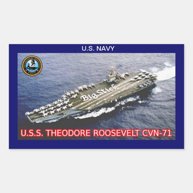 USS Theodore Roosevelt CVN-71 Sticker (Vorderseite)