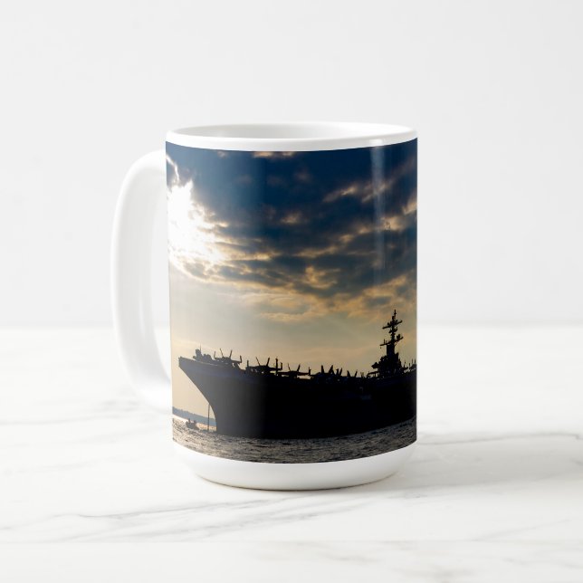 USS Theodore Roosevelt Kaffeetasse (Vorderseite Links)