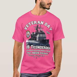 USS Ticonderoga CG47 Tico Veteranen T-Shirt