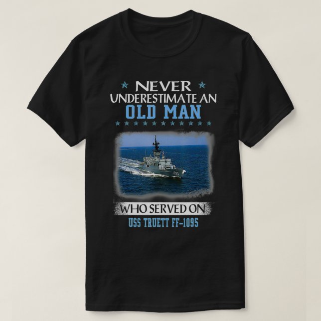USS Truett FF1095 Veterans Day Gift T-Shirt (Design vorne)